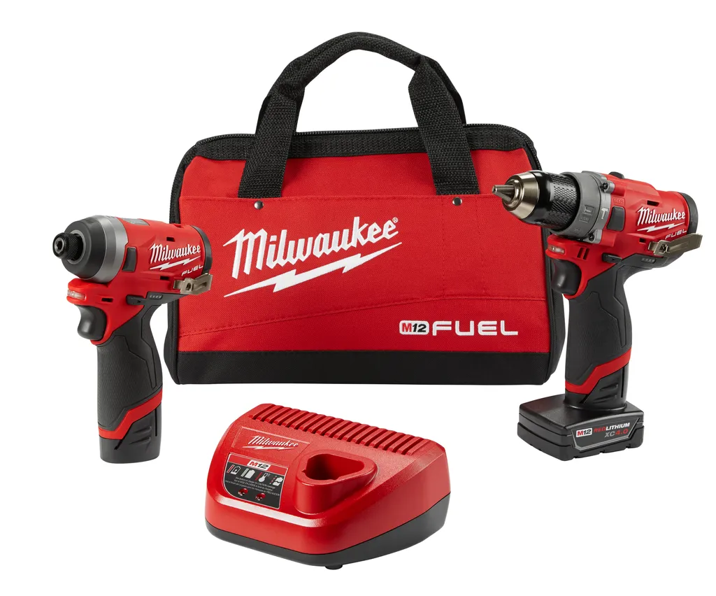 Milwaukee M12 Fuel 2-Tool Combo Kit - 1/2" Hammer Drill And 1/4" Hex Impact Driver