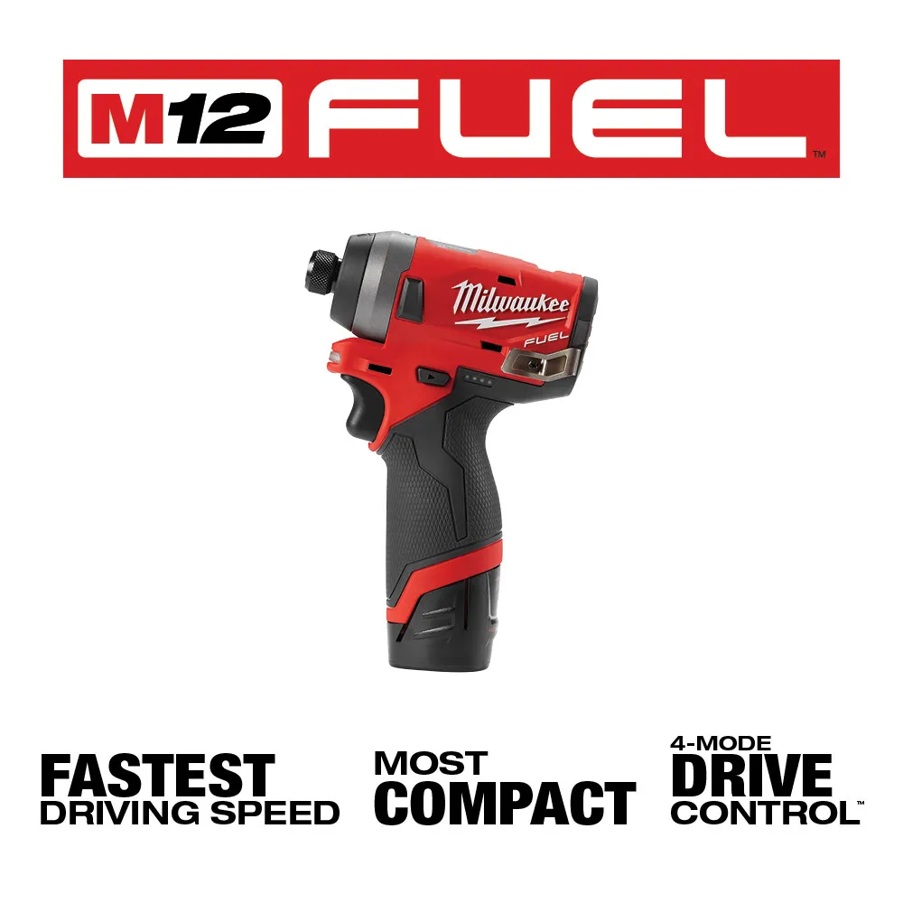 Milwaukee M12 Fuel 2-Tool Combo Kit - 1/2" Hammer Drill And 1/4" Hex Impact Driver