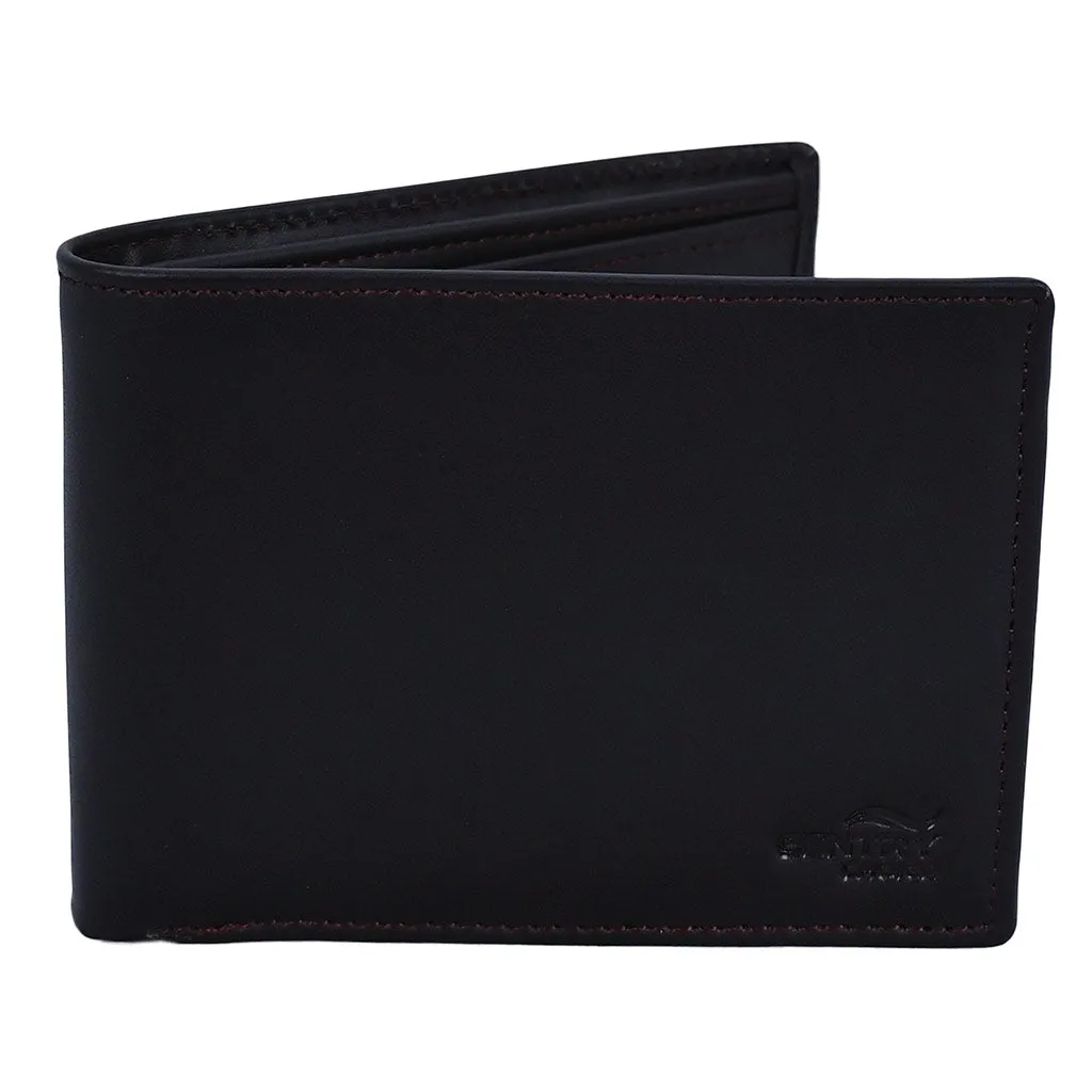 Minimalist Business Leather Wallet Dark Brown