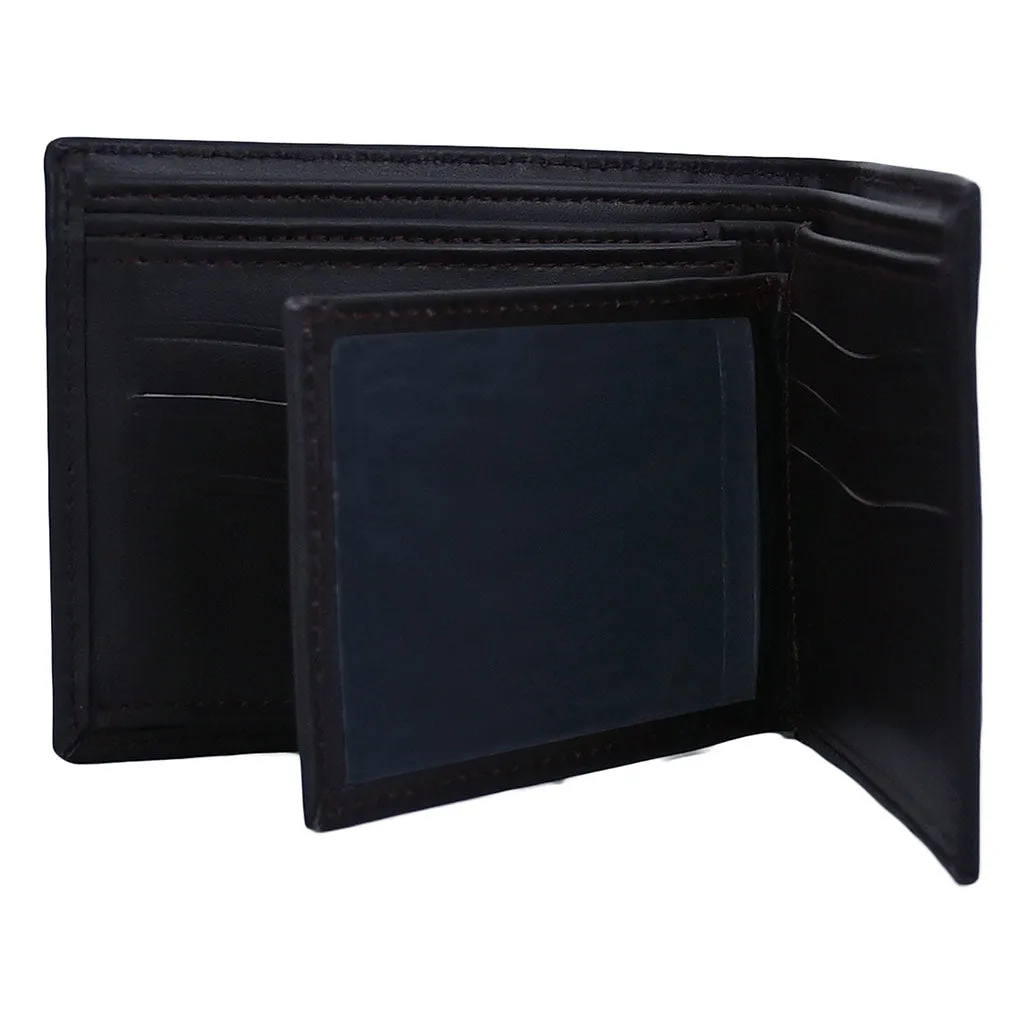 Minimalist Business Leather Wallet Dark Brown