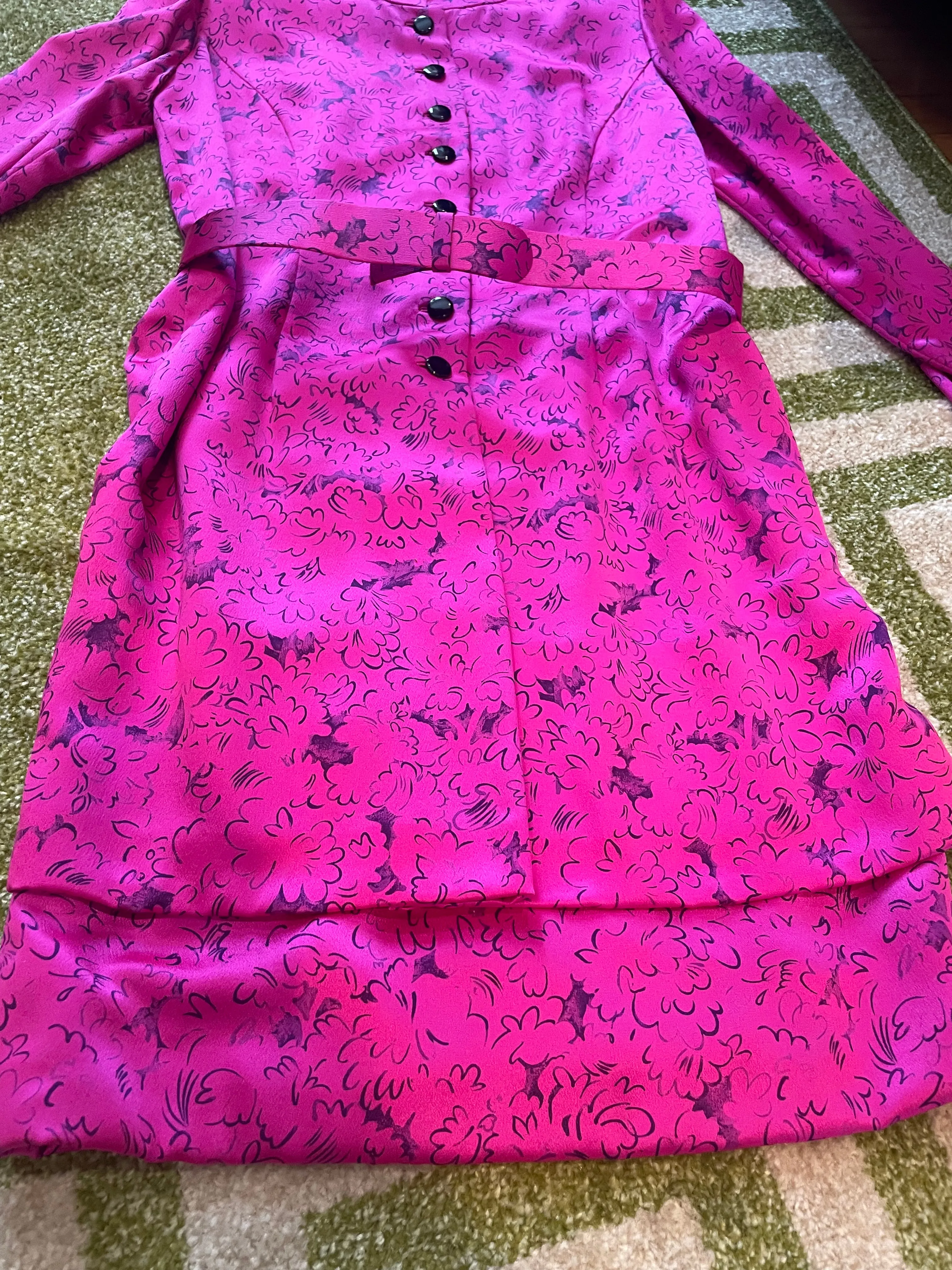 Mirella Cavorso Fushia Silk Dress