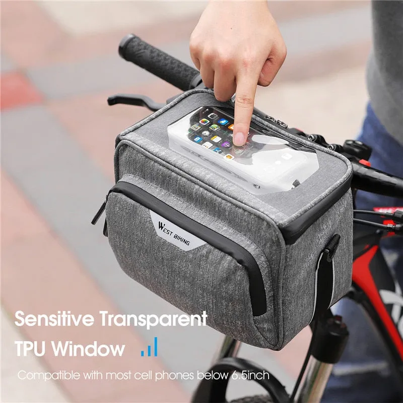 Multifunction Bike Handlebar Bag Cycling Touch Screen Phone Bags Travel Shoulder Bag MTB Road Bicycle Accessories