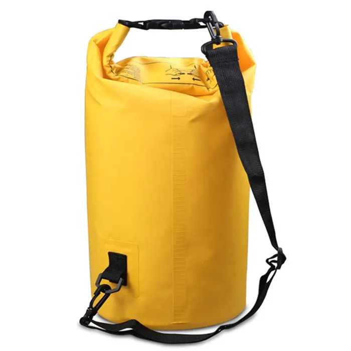 Outdoor Waterproof Single Shoulder Bag Dry Sack PVC Barrel Bag, Capacity: 3L (Yellow)