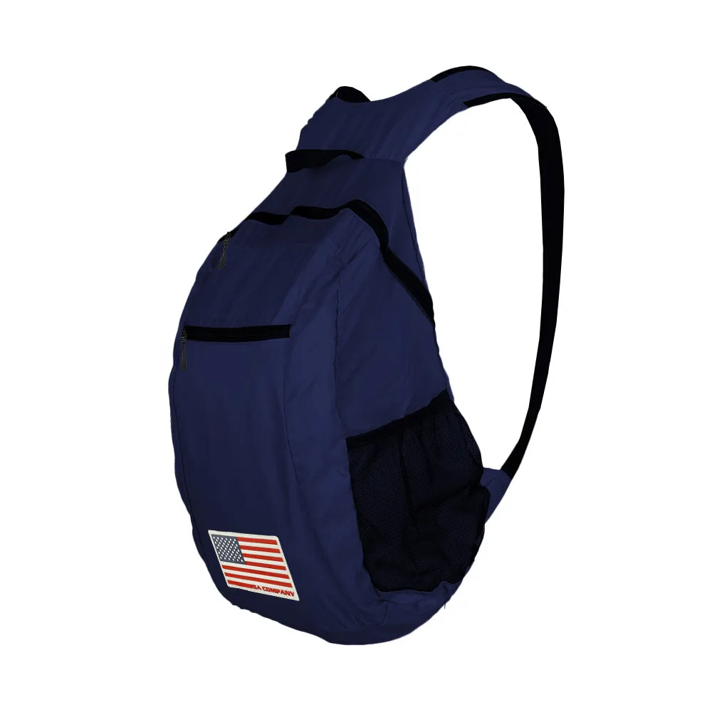 Packable Backpack | American Flag | Navy