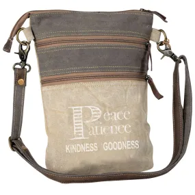 Peace Patience Double Zip Crossbody