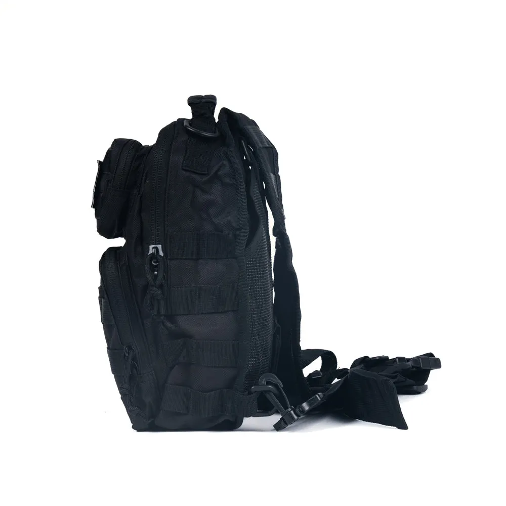 Proof of Work Division Molle Shoulder Sling Daypack Bag  [BLACK] MILITARY GRADE COLLECTION