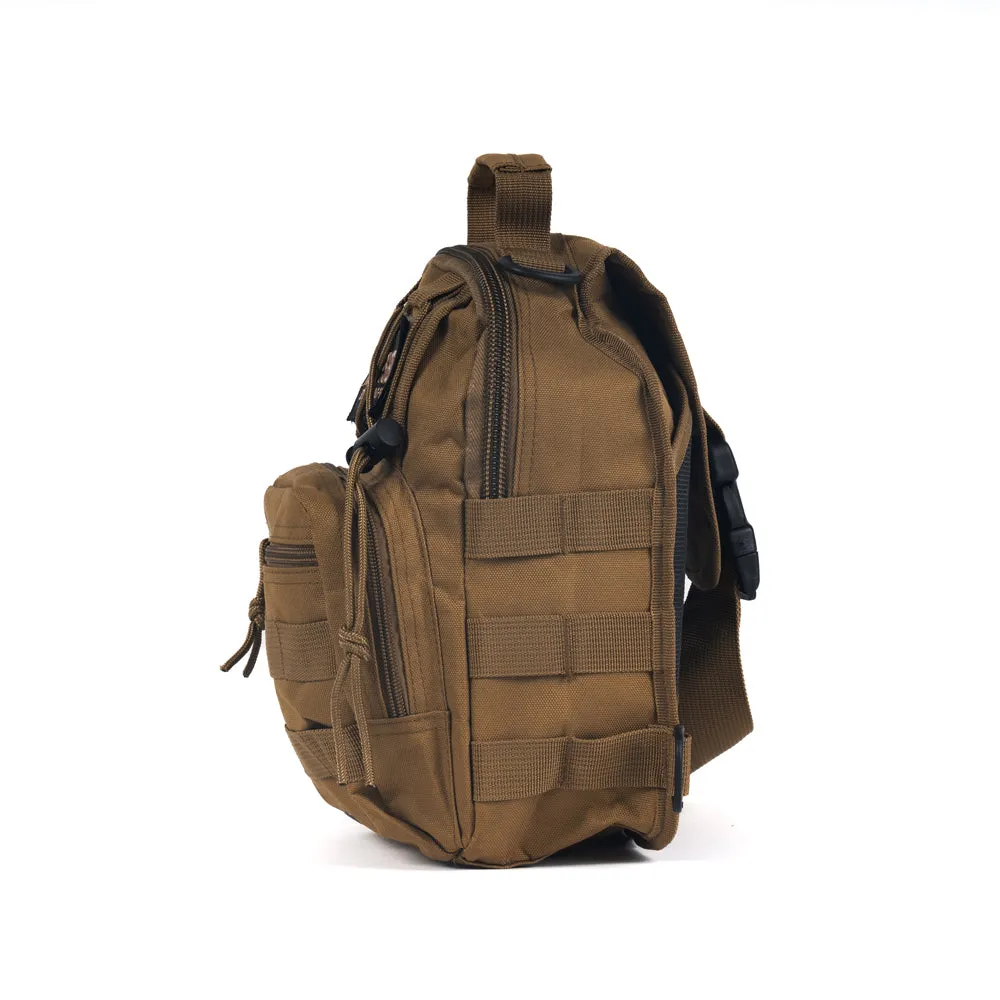 Proof of Work Division Molle Shoulder Sling Daypack Bag  [DESERT SAND] MILITARY GRADE COLLECTION