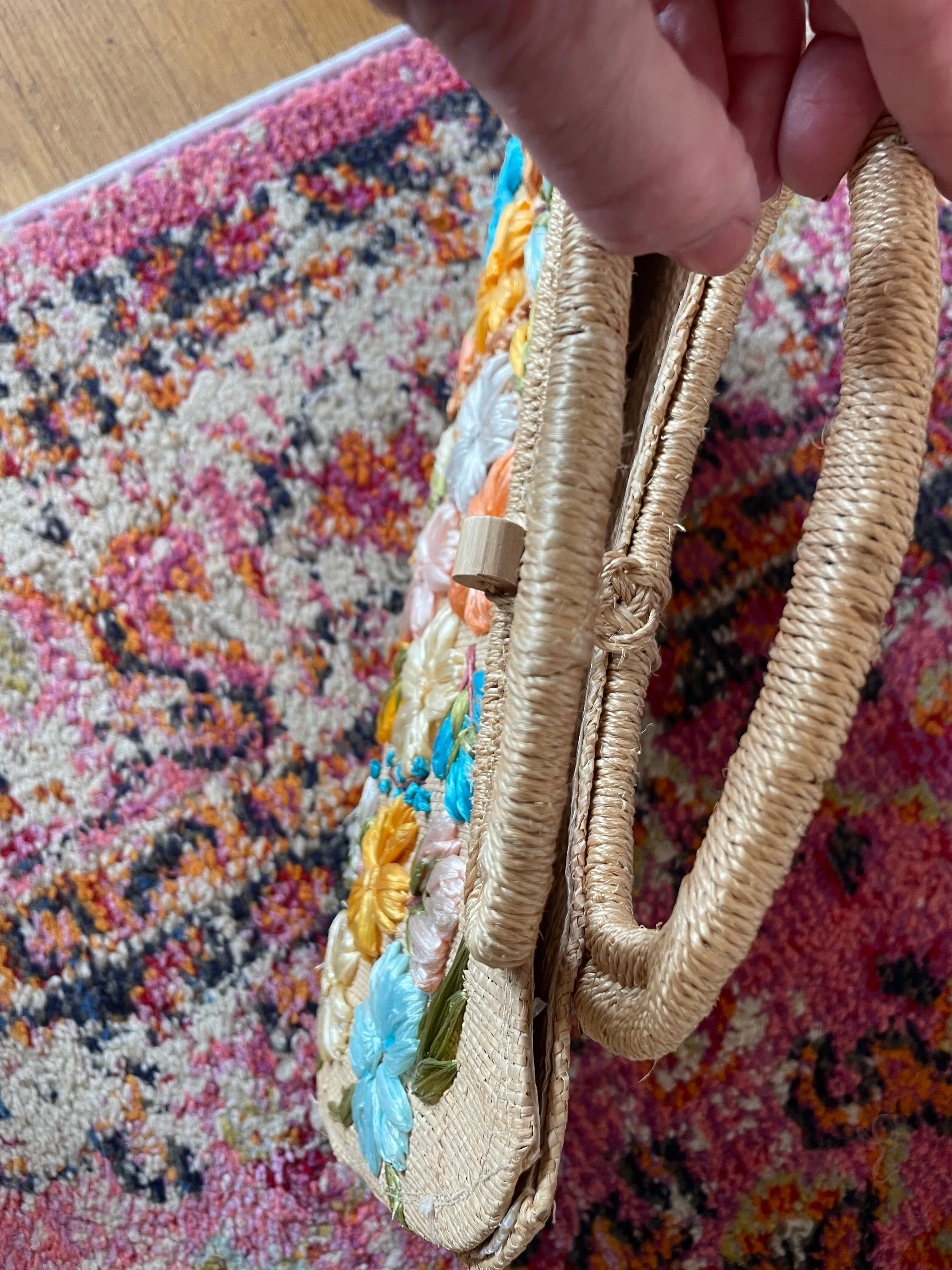 Raffia Floral Bag