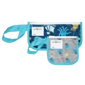 Reusable Snack Bags (2 pack)-Aqua Pirate