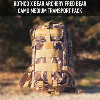 ROTHCO X BEAR ARCHERY FRED BEAR CAMO MEDIUM TRANSPORT PACK