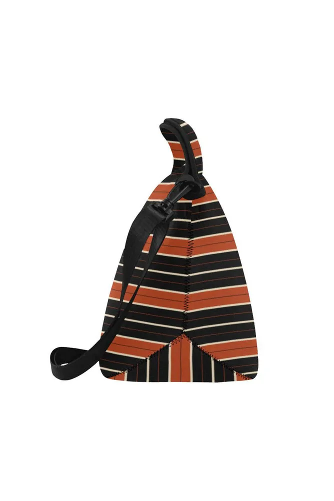 RUST STRIPES Neoprene Lunch Bag/Large (Model 1669)