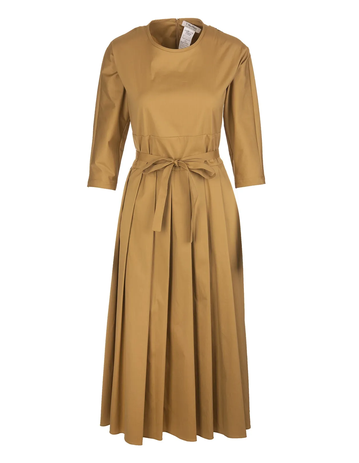 'S Max Mara Poplin Pleated Midi Dress