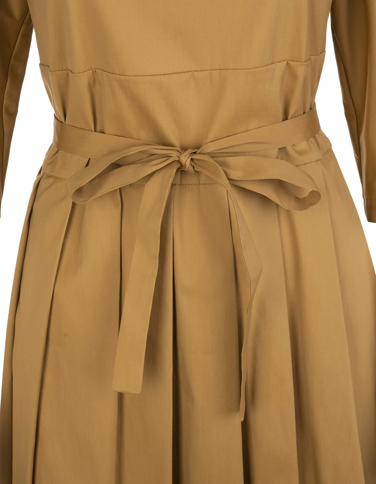 'S Max Mara Poplin Pleated Midi Dress