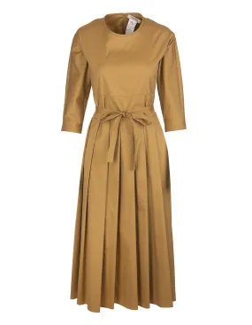 'S Max Mara Poplin Pleated Midi Dress