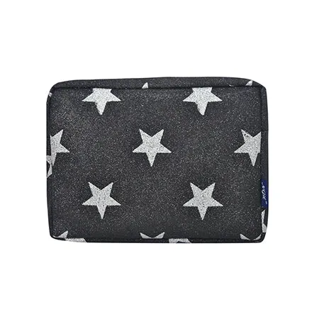 !SALE! Black Glitter Super Star NGIL Large Cosmetic Travel Pouch