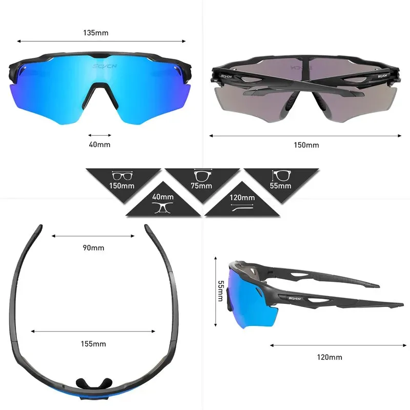 SCVCN Men Women Cycling Glasses Outdoor Bike Sunglasses MTB Road Bicycle Glasses UV400 Goggles Sports Running Hiking Glasses