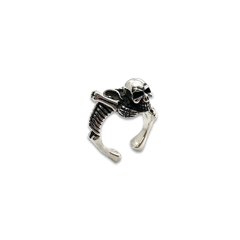 Skeleton Adjustable Sterling Silver Ring