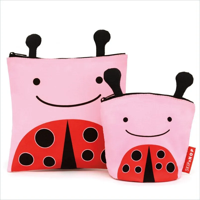 Skip Hop ZOO Reusable Sandwich & Snack Bag Set  Ladybug