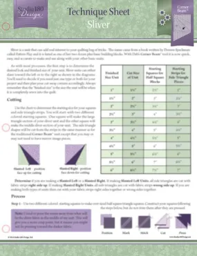 Sliver Technique Sheet