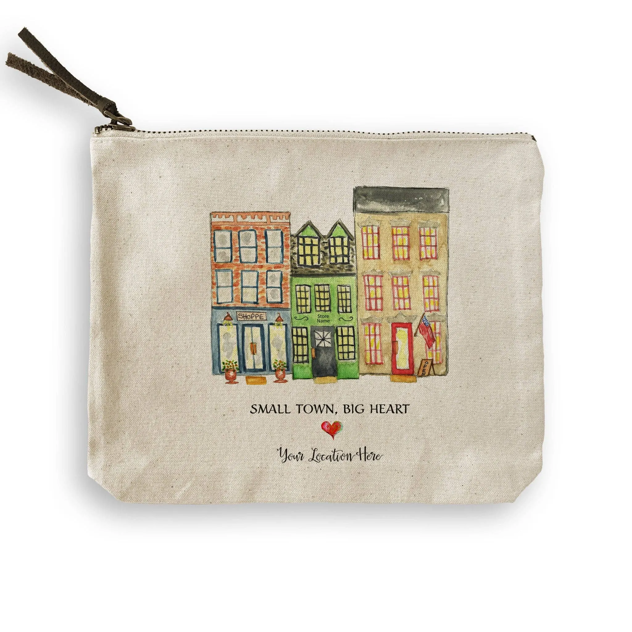 Small Town Big Heart with Location: Dishtowel / -