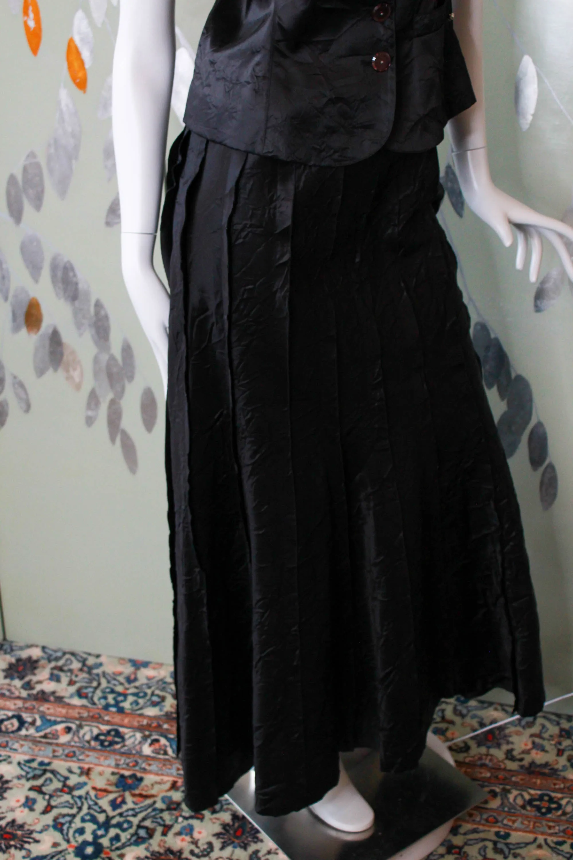 Sonia Rykiel Black Top and Maxi Skirt, Medium