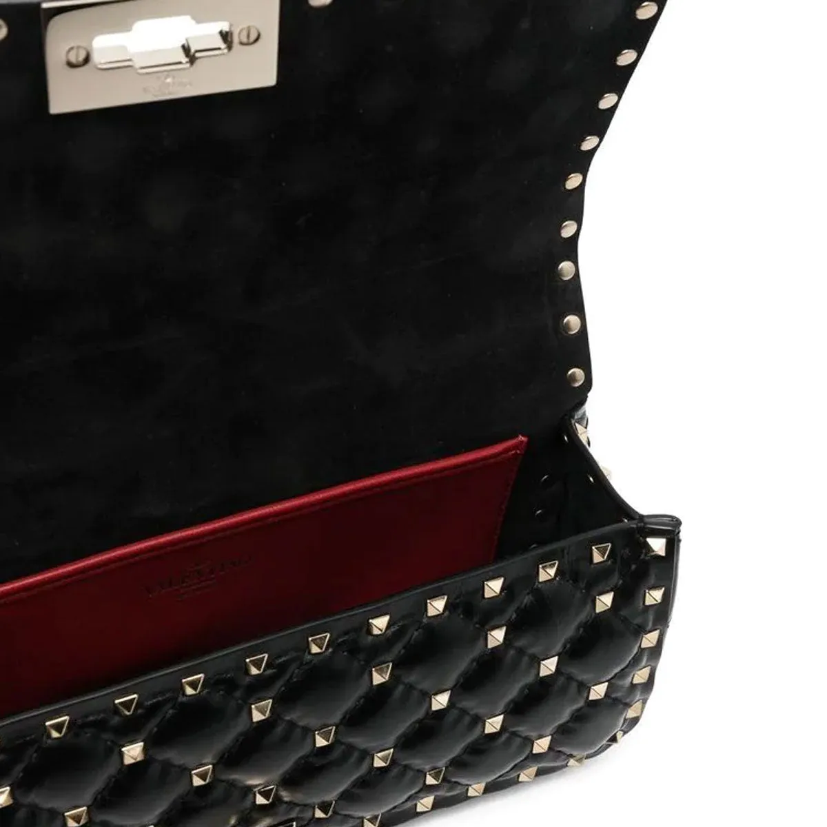 Spike Baguette Bag, Black