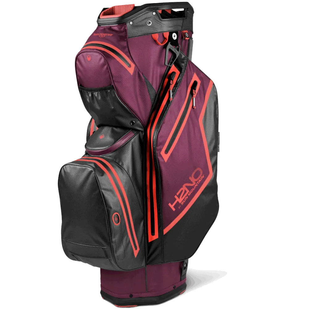 Sun Mountain H2NO Staff Waterproof Cart Bag - Black/Berry/Cove