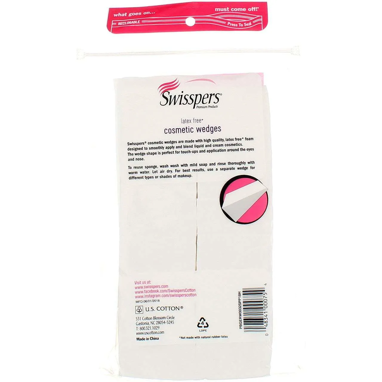 Swisspers Cosmetic Application Wedges - 32 Ct