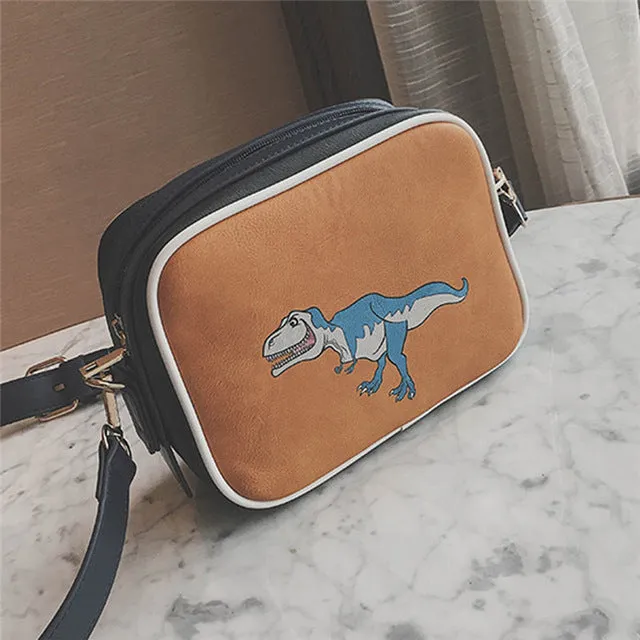 T-rex Crossbody Vegan Dinosaur Hide Leather Handbag