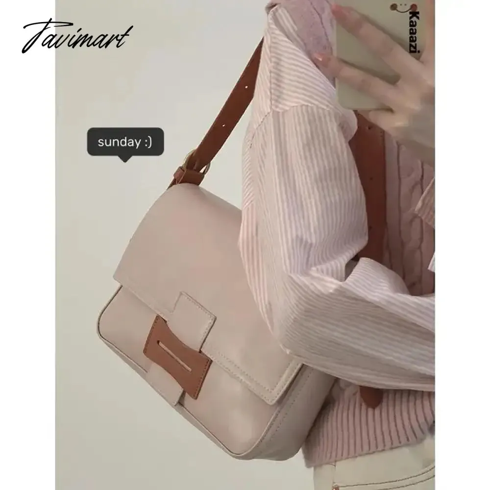 Tavimart Designer Fashion New Ladies Shoulder Bags Trend Versatile Casual Handbag Luxury High Leather Crossbody Bag Quality Vintage