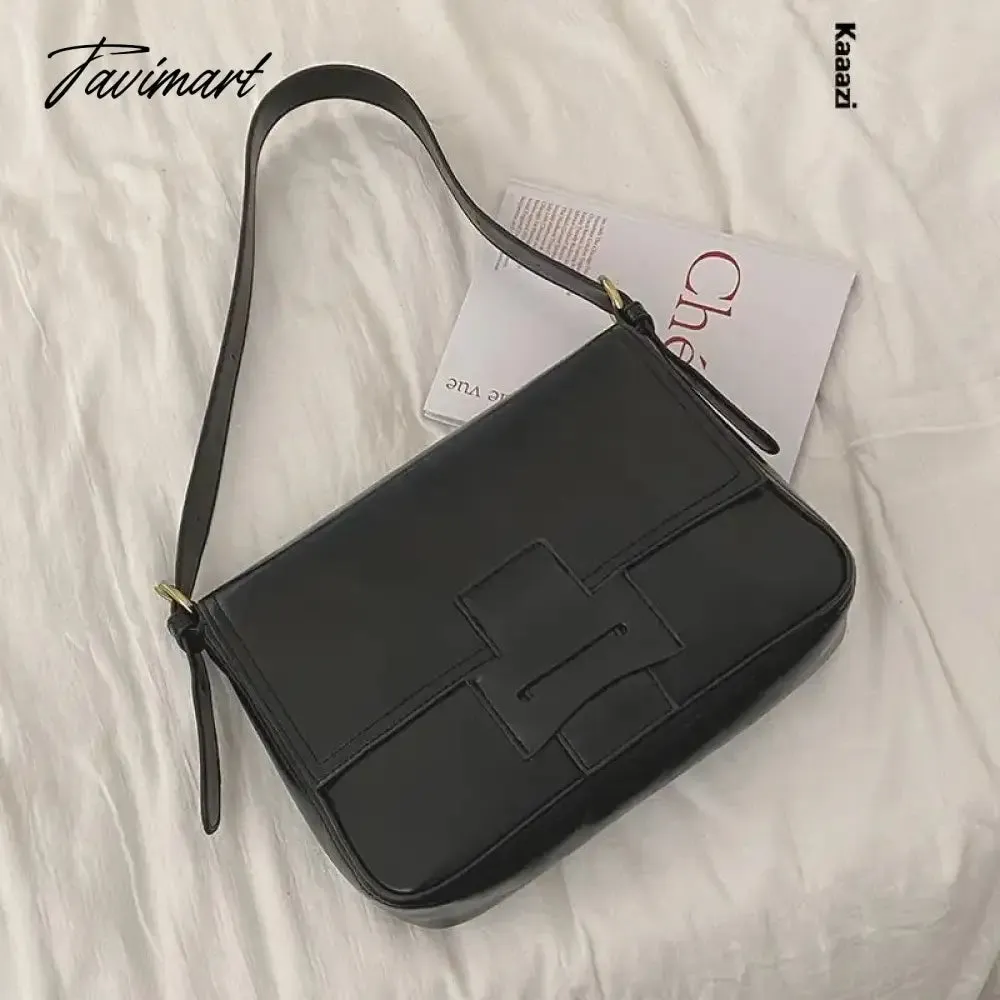 Tavimart Designer Fashion New Ladies Shoulder Bags Trend Versatile Casual Handbag Luxury High Leather Crossbody Bag Quality Vintage