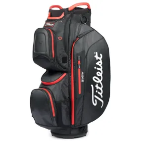 Titleist Cart 15 StaDry Waterproof Cart Bag - Black/Black/Red