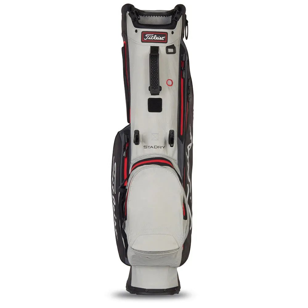 Titleist Player 4 StaDry Waterproof Stand Bag - Black/Grey/Red