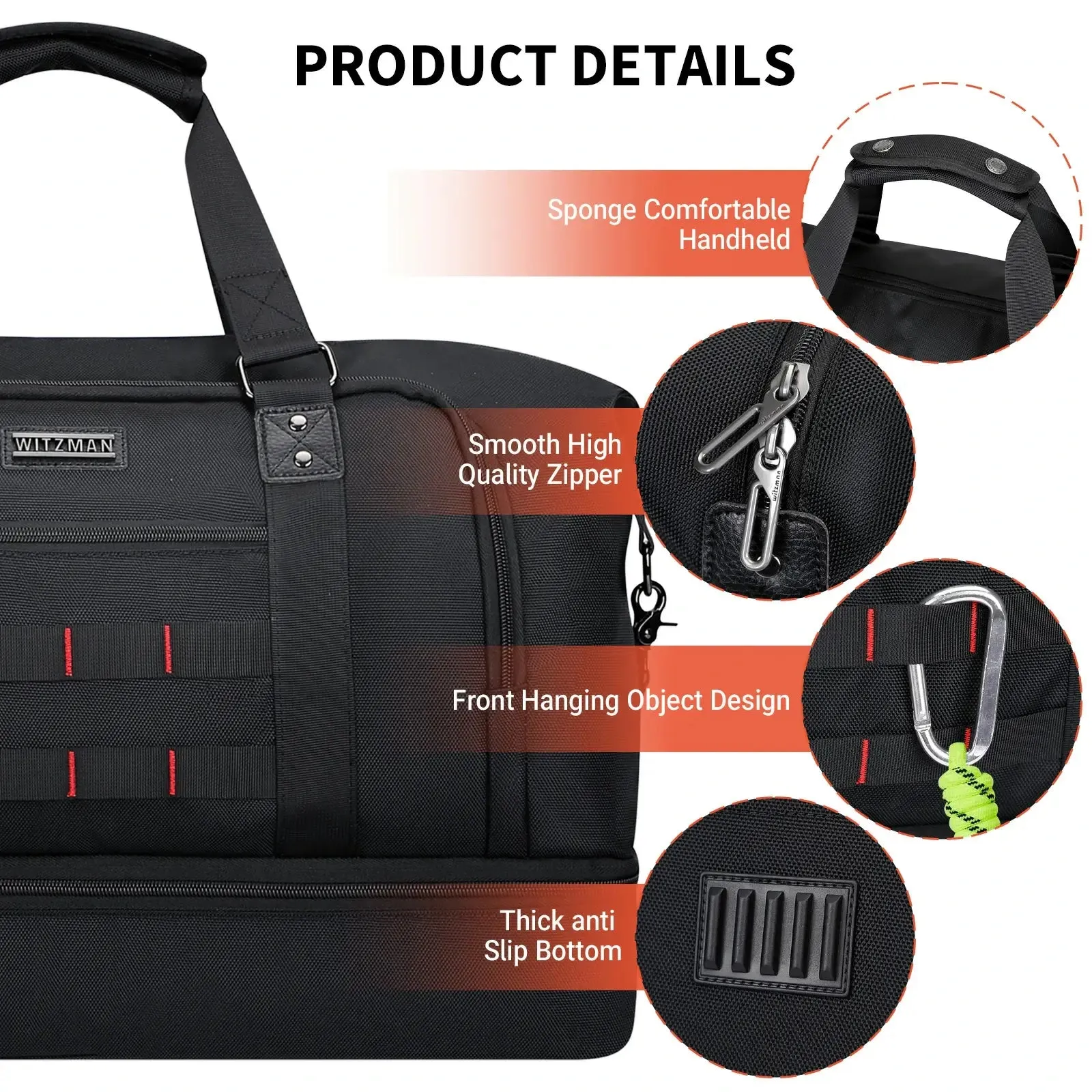 Travel Duffle Bags for Men Weekender Bags With Toiletry Bag Sets