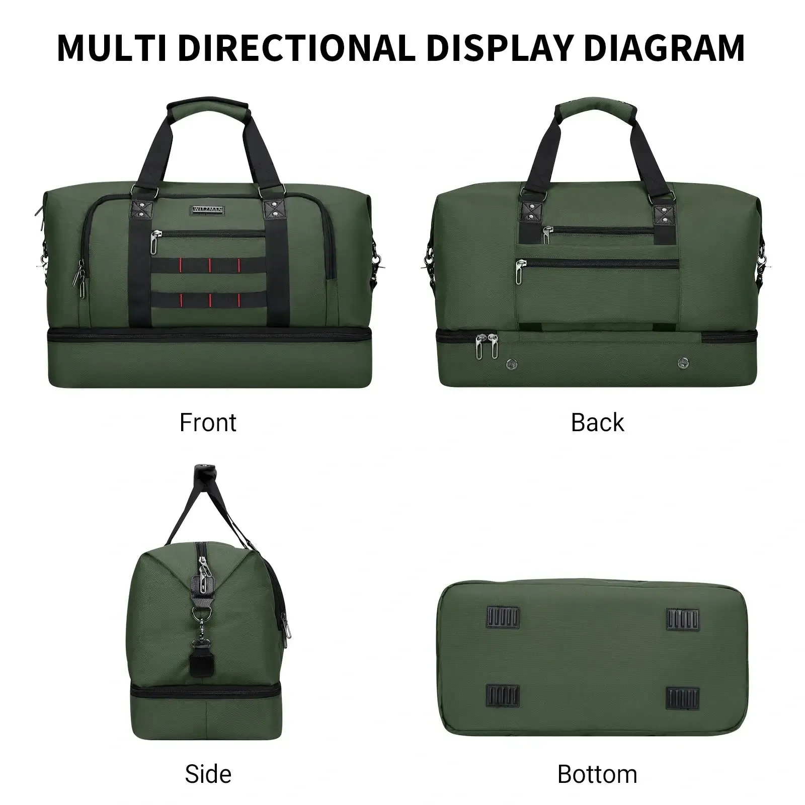 Travel Duffle Bags for Men Weekender Bags With Toiletry Bag Sets