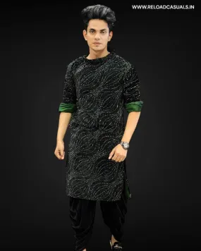 Unique Diamond Designer Work Kurta & Pyjama - Combo