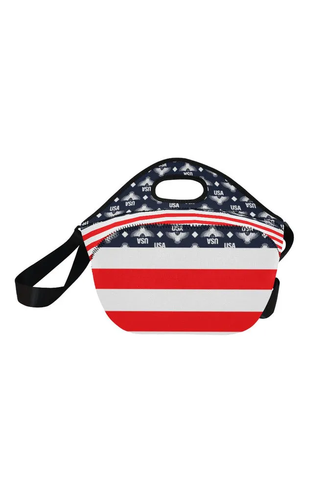 USA - FR STRIPE 3 Neoprene Lunch Bag/Large (Model 1669)