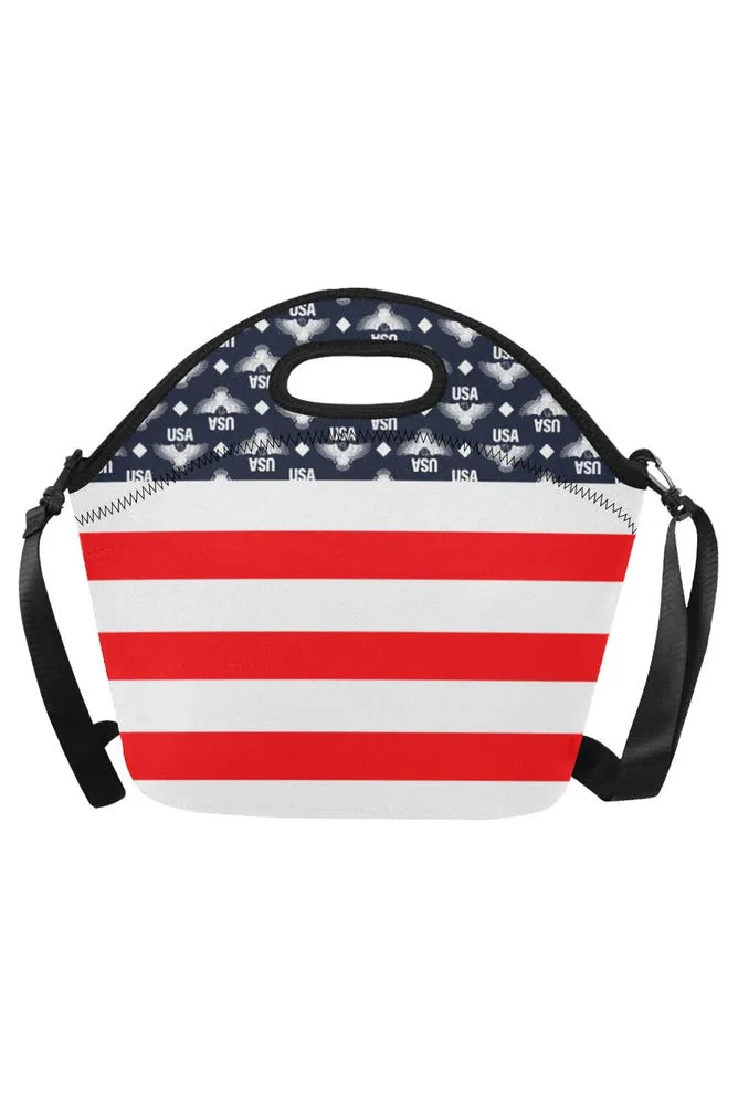 USA - FR STRIPE 3 Neoprene Lunch Bag/Large (Model 1669)