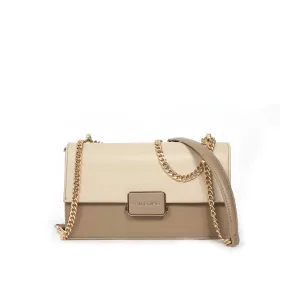 Valentino Bags Alpheus Ladies Shoulder Bag in Beige & Ecru