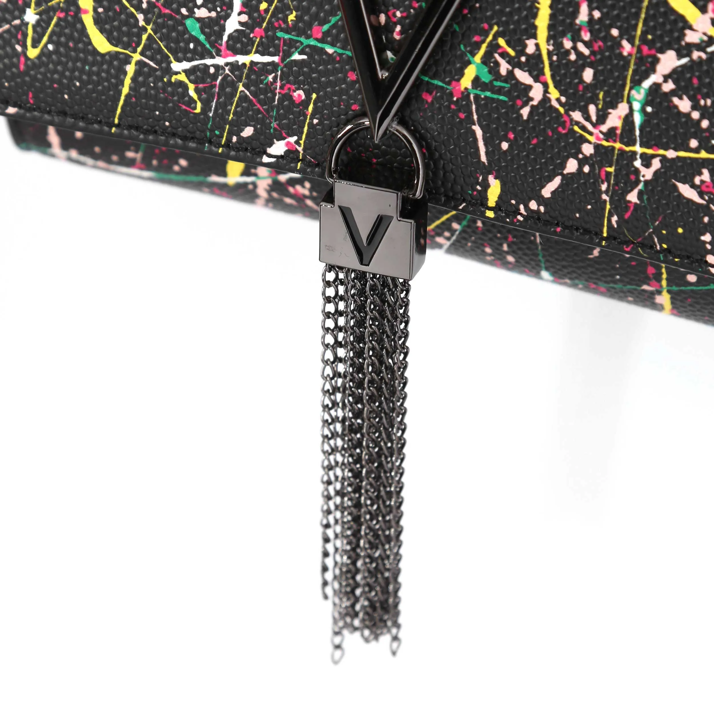 Valentino Bags Divina Ladies Flap Bag in Black Multi