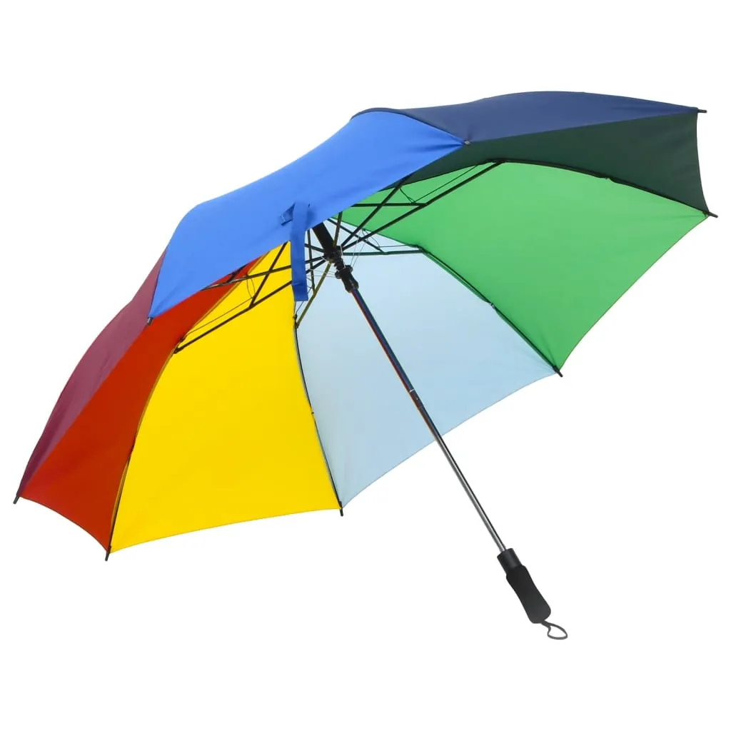 vidaXL Automatic Folding Umbrella Multicolour 124 cm