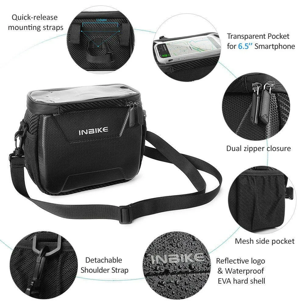 Waterproof Bike Handlebar Bag Touch Screen Front Bicycle Basket Cycling Handlebar Storage Bag Road Bike Bag