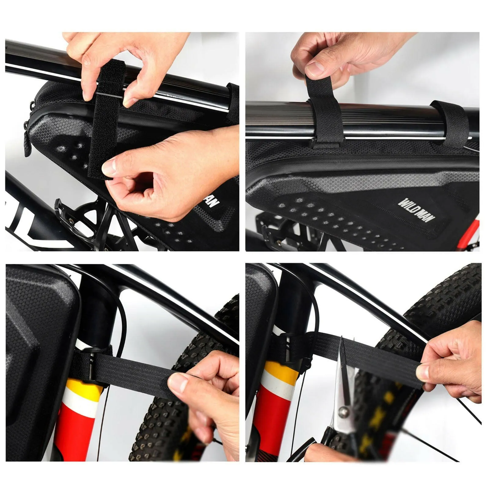 WILD MAN Bicycle Bag Riding Travel Quick Easy To Install Quick Release Package Hard Cover Reflective Waterproof Bags Utility Riding Tools