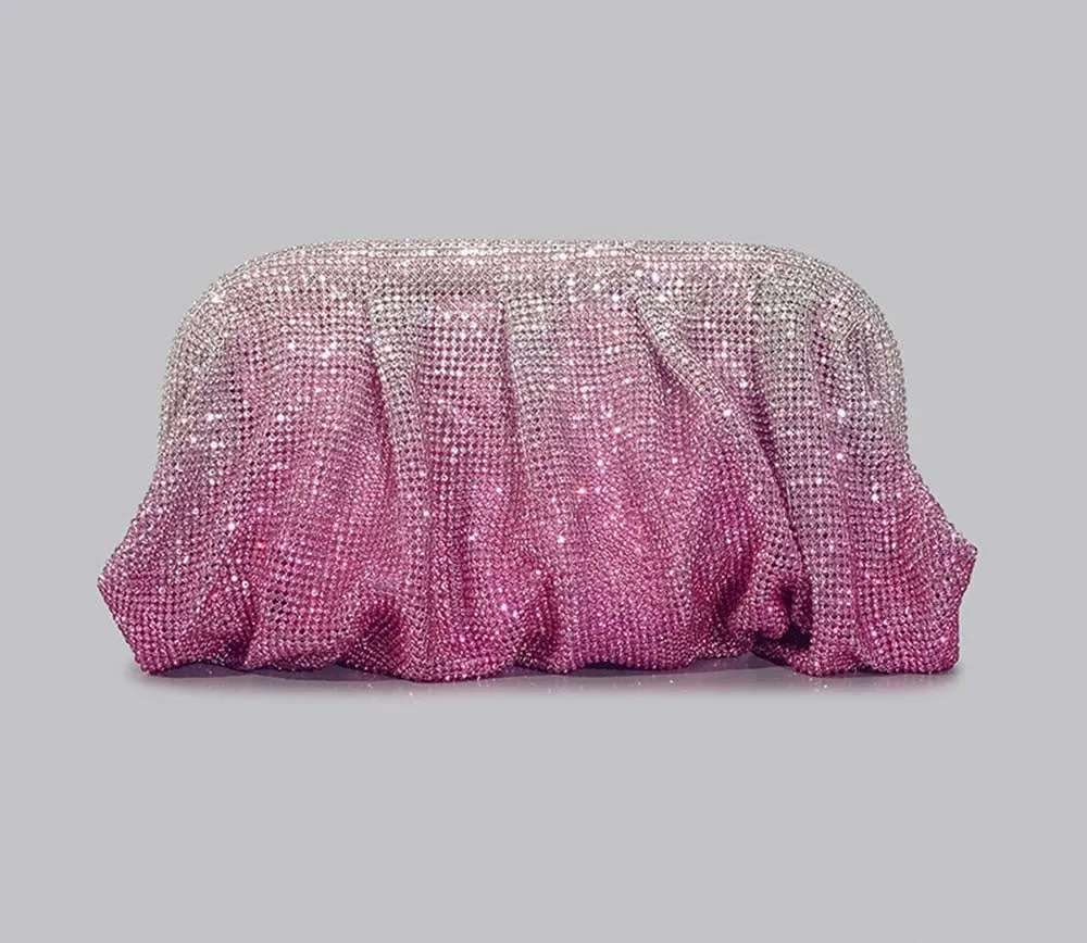 Winnal Fashion Slouchy Crystal-Embellished Clutch