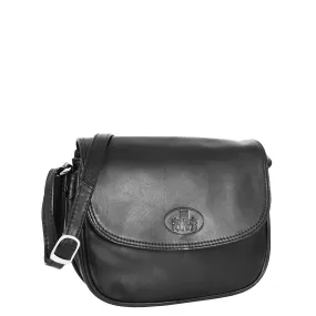 Womens Real Soft Leather Shoulder Bag Casual Cross Body Handbag Jazz Black