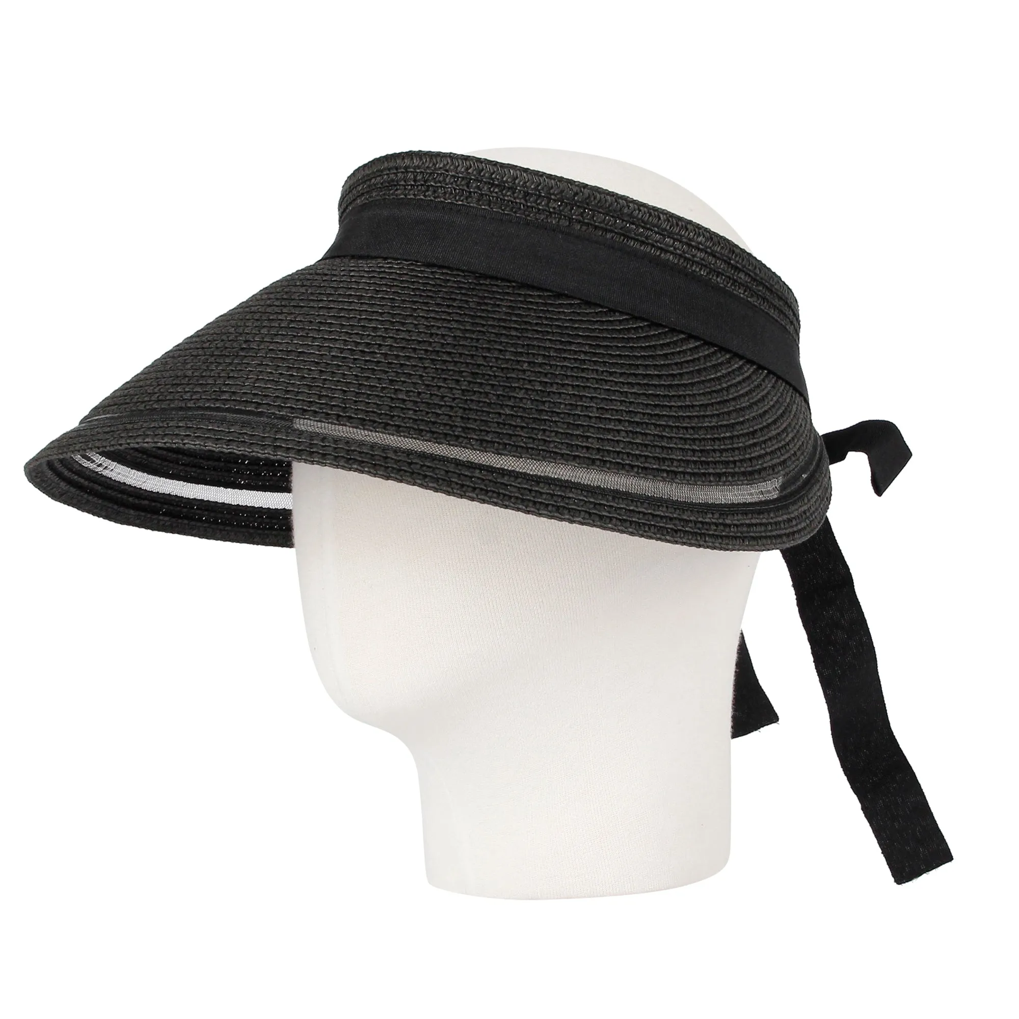 Womens Wide Brim Packable Sun Visor Summer Beach Hat SLV1280