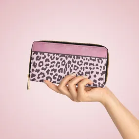 Wristlet Phone Wallet, Pink Leopard Style Purse