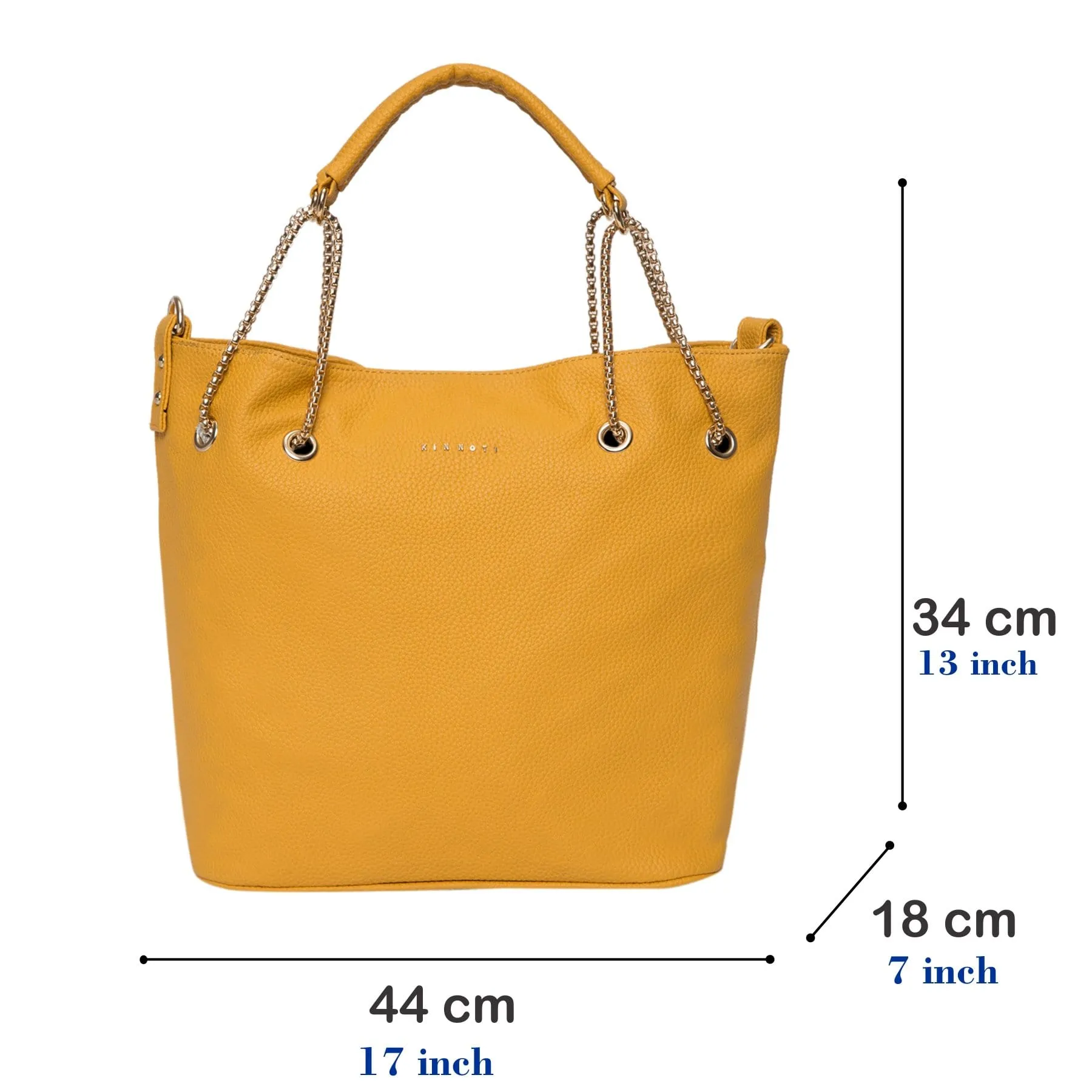 Yellow Chain Tote Bag