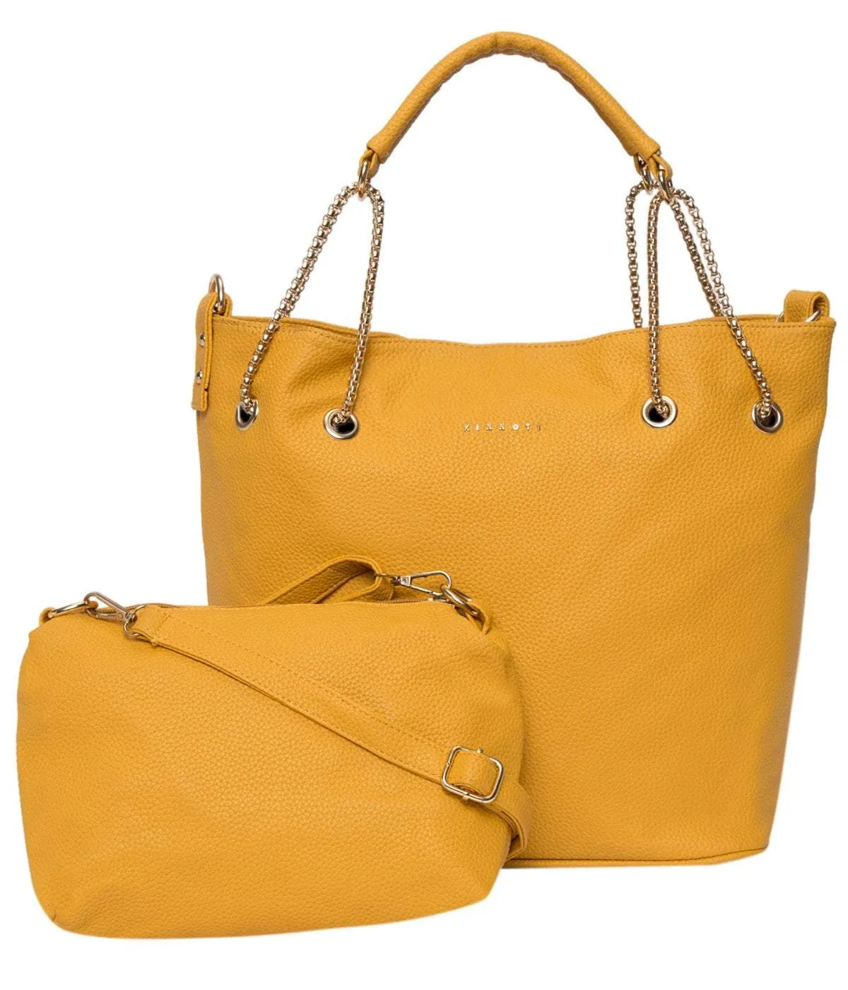 Yellow Chain Tote Bag