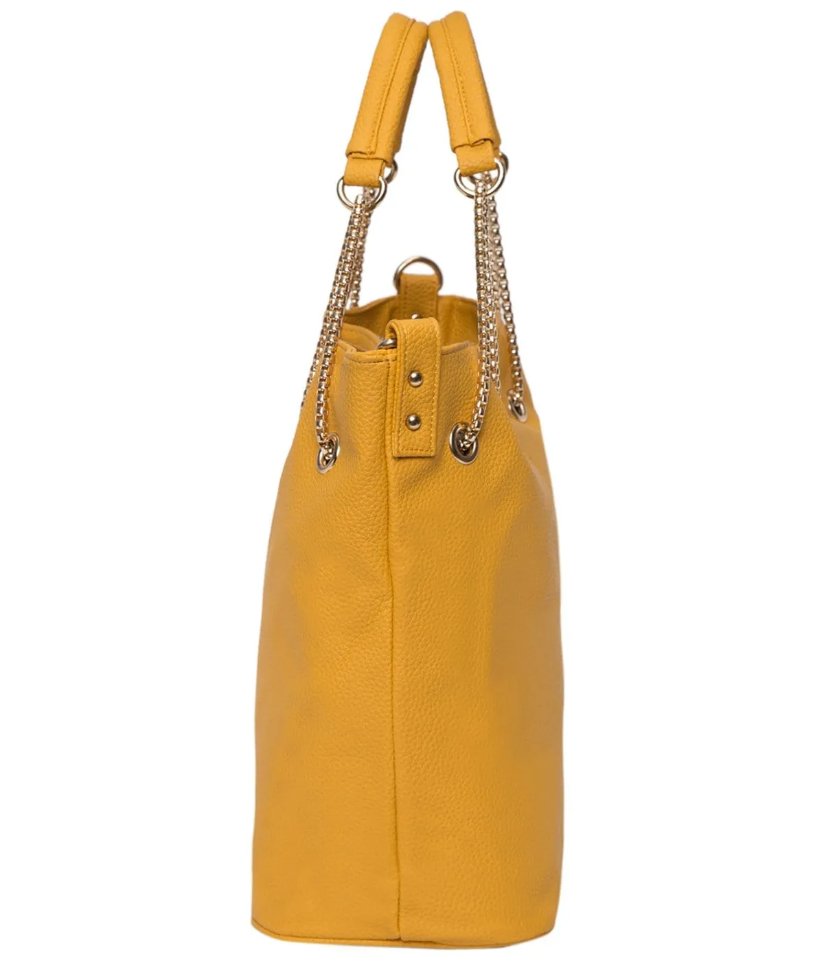 Yellow Chain Tote Bag